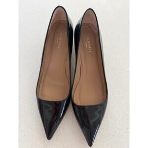 LK Bennett Dark Navy Patent Pointed Toe Heels Size 41
